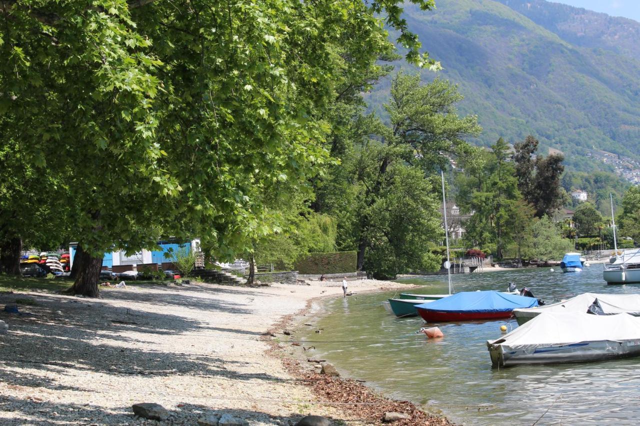 Appartamento con terrazza a due minuti dal lago Minusio Esterno foto