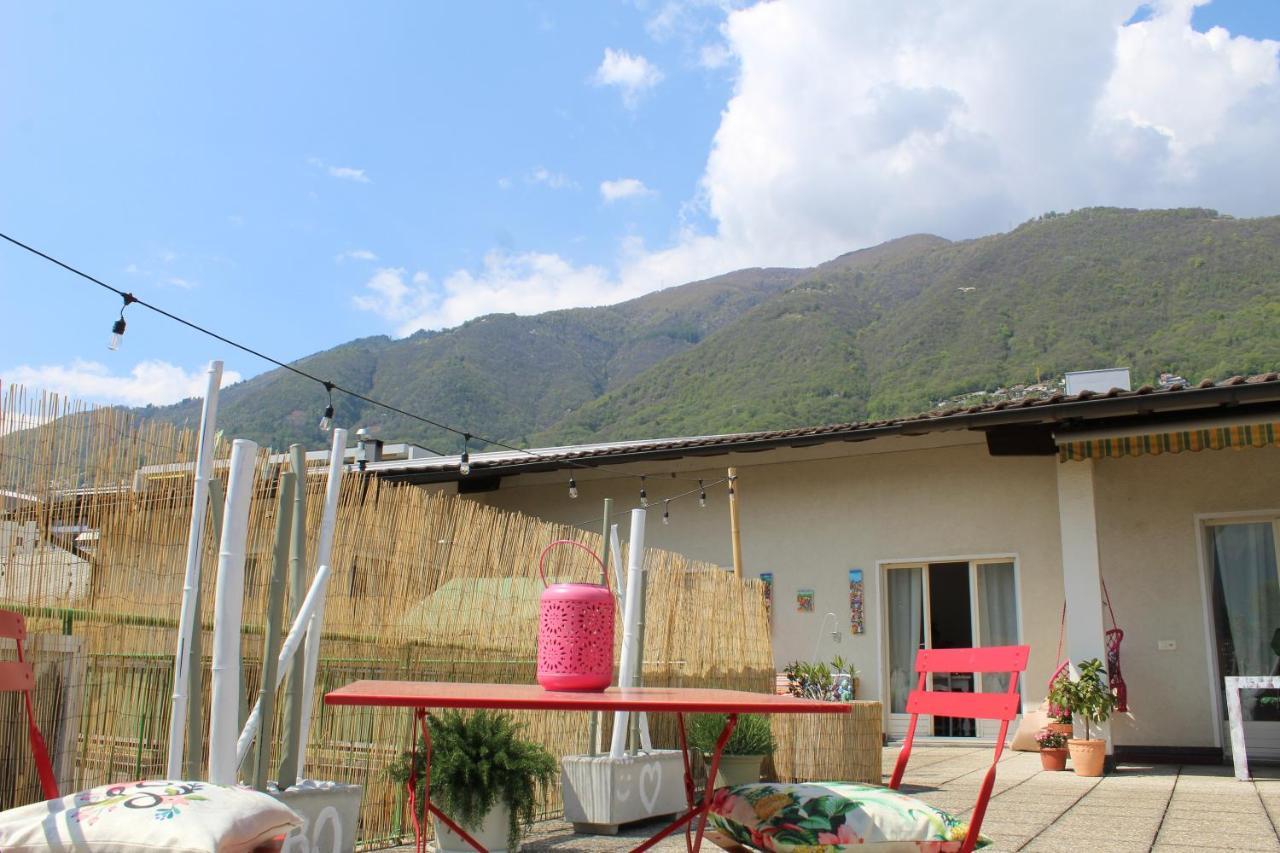 Appartamento con terrazza a due minuti dal lago Minusio Esterno foto