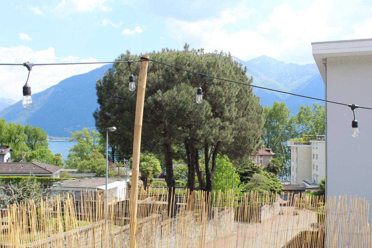 Appartamento con terrazza a due minuti dal lago Minusio Esterno foto