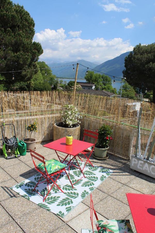 Appartamento con terrazza a due minuti dal lago Minusio Esterno foto